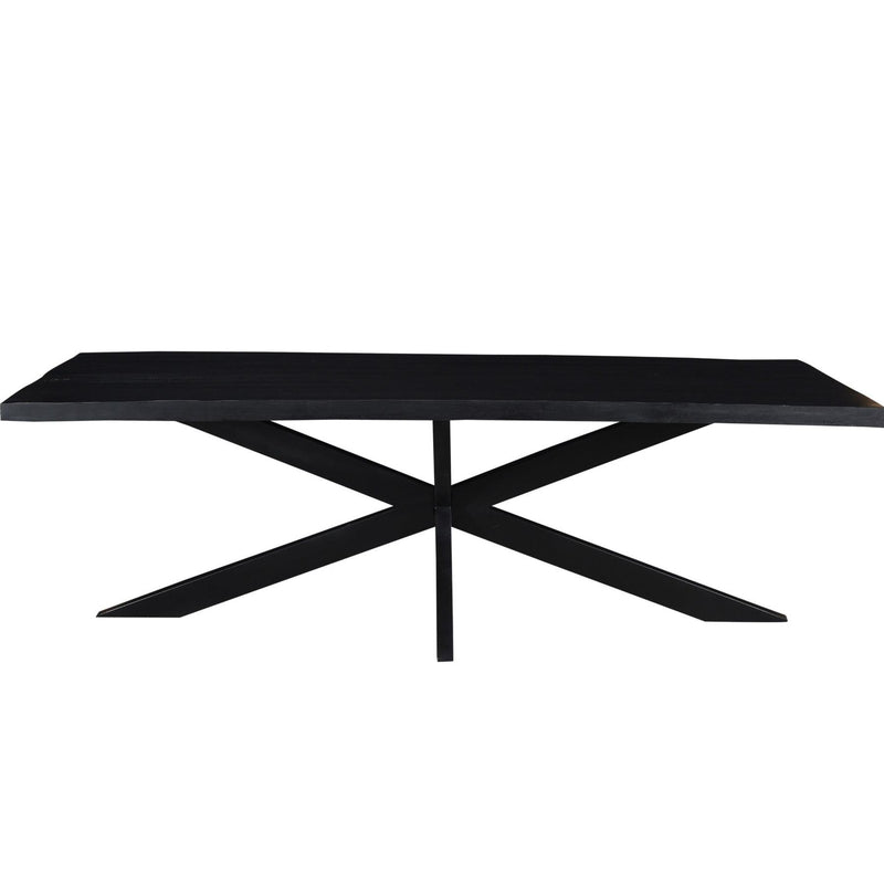 Eettafel Kala Mangohout Zwart 240x100 cm-Eettafels-Livingfurn