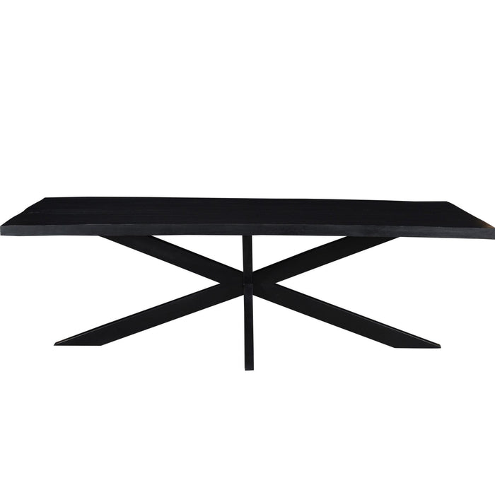 Eettafel Kala Mangohout Zwart 240x100 cm-Eettafels-Livingfurn