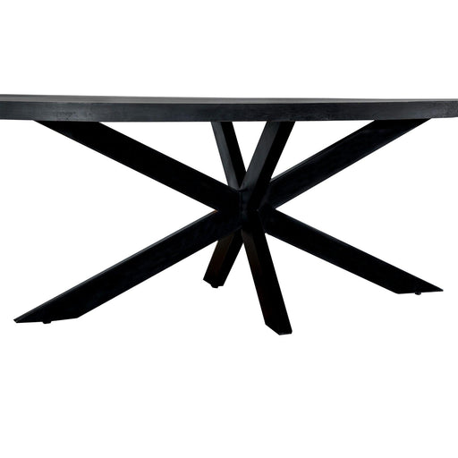 Eettafel Kala Mangohout Zwart 24x110 cm-Eettafels-Livingfurn