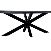 Eettafel Kala Mangohout Zwart 24x110 cm-Eettafels-Livingfurn