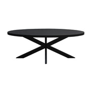 Eettafel Kala Mangohout Zwart 24x110 cm-Eettafels-Livingfurn
