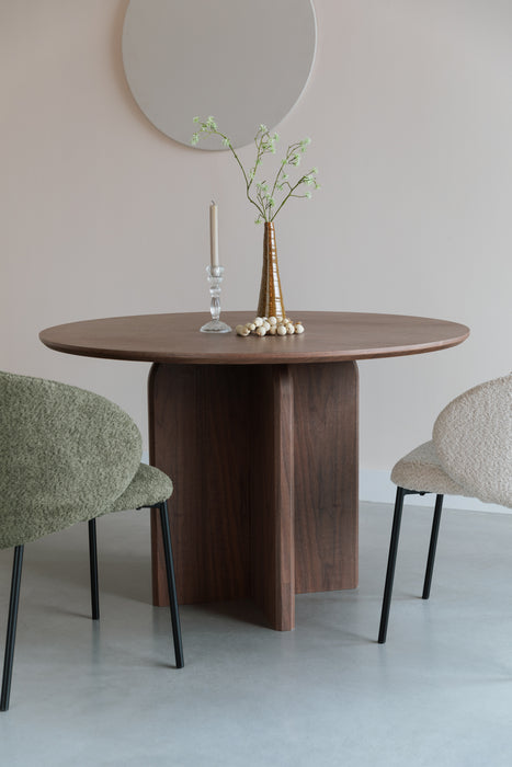 Eettafel Laurent MDF Bruin Ø120x75 cm-Eettafels-Creating Home
