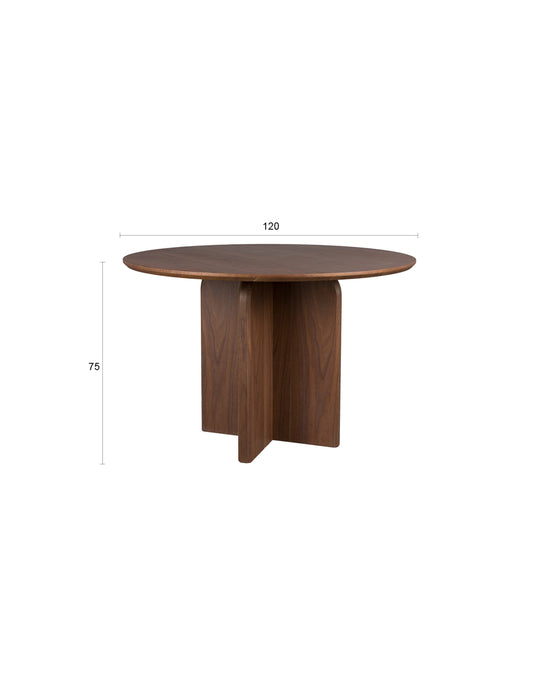 Eettafel Laurent MDF Naturel 120x120 cm