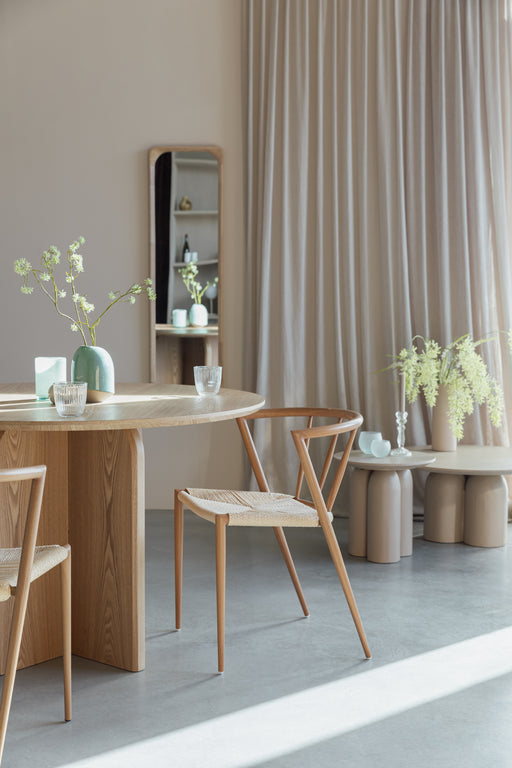 Eettafel Laurent MDF Naturel 120x120 cm-Eettafels-Creating Home