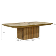 Eettafel Lausanne Teakhout Naturel hout 230x110 cm-Eettafels-Livingfurn