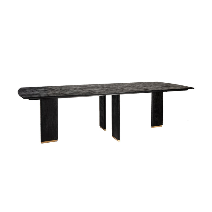 Eettafel Liber Mangohout Zwart 240cm-Eettafels-PTMD