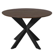 Eettafel Madison Bruin 110 cm Poot Zwart 110x110x76 cm-Eettafels-Starfurn