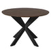 Eettafel Madison Bruin 110 cm Poot Zwart 110x110x76 cm-Eettafels-Starfurn