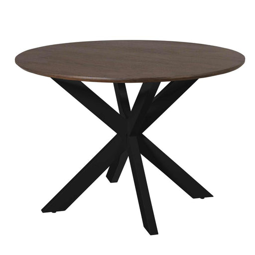 Eettafel Madison Bruin 110 cm Poot Zwart 110x110x76 cm-Eettafels-Starfurn