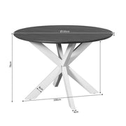 Eettafel Madison Bruin 150 cm Poot Zand 150x150x76 cm-Eettafels-Starfurn
