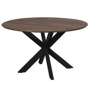 Eettafel Madison Bruin 150 cm Poot Zwart 150x150x76 cm-Eettafels-Starfurn