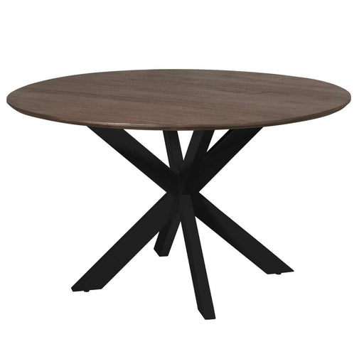 Eettafel Madison Bruin 150 cm Poot Zwart 150x150x76 cm-Eettafels-Starfurn