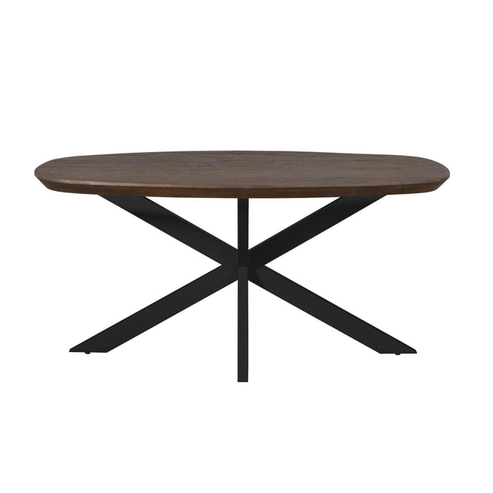 Eettafel Madison Bruin - 160 cm - Deens Ovaal - Poot Zwart-Eettafels-Starfurn
