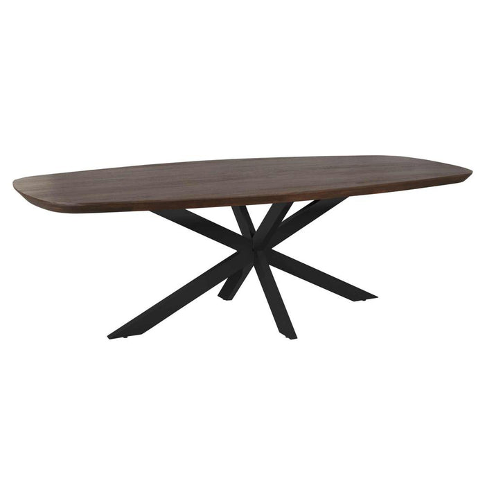 Eettafel Madison Bruin - 200 cm - Deens Ovaal - Poot Zwart-Eettafels-Starfurn