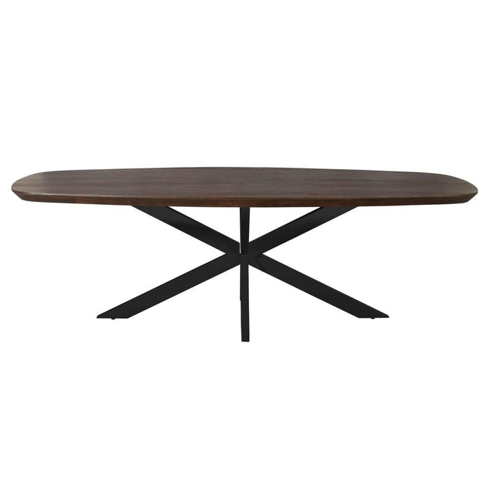 Eettafel Madison Bruin - 240 cm - Deens Ovaal - Poot Zwart-Eettafels-Starfurn