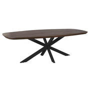 Eettafel Madison Bruin 240 cm Deens Ovaal Poot Zwart-Eettafels-Starfurn