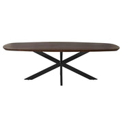 Eettafel Madison Bruin 280 cm Deens Ovaal Poot Zwart-Eettafels-Starfurn