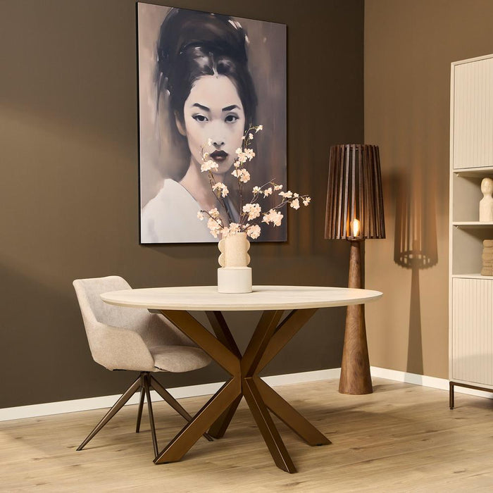Eettafel Madison Zand - 130 cm-Eettafels-Starfurn