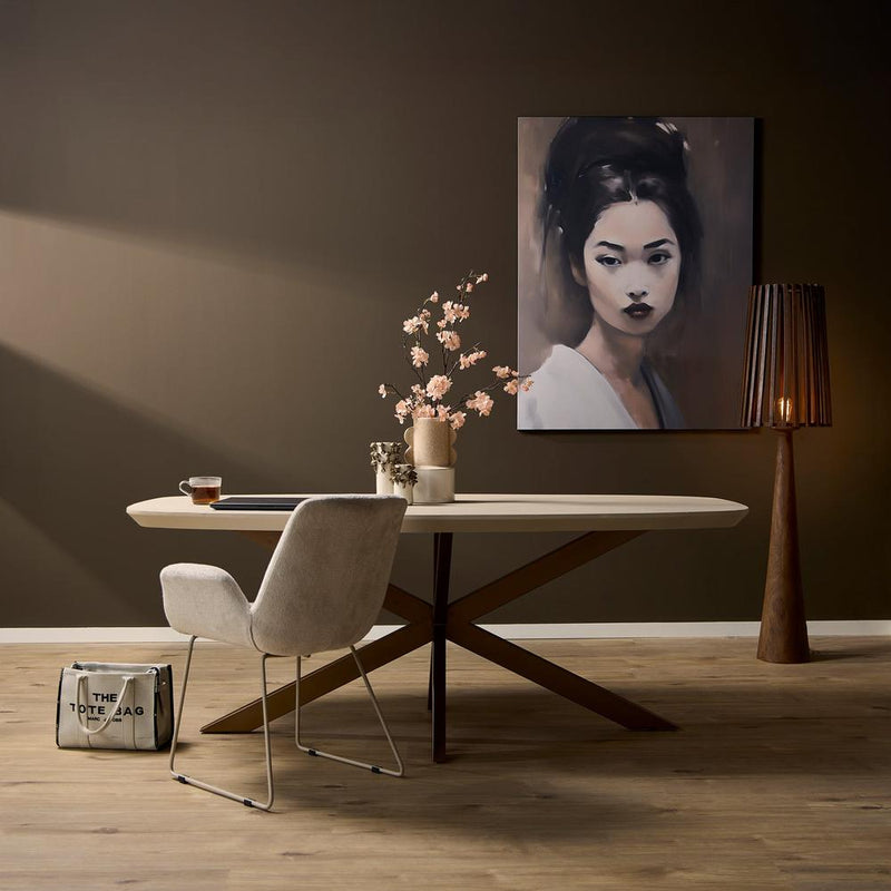 Eettafel Madison Zand 160 cm Deens Ovaal 160x90x76 cm-Eettafels-Starfurn
