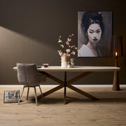 Eettafel Madison Zand 240 cm Deens Ovaal 240x110x76 cm-Eettafels-Starfurn