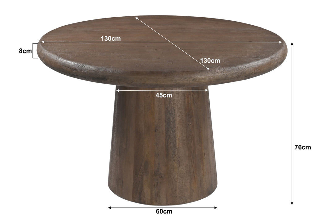 Eettafel Maduro Mangohout Bruin 130cm