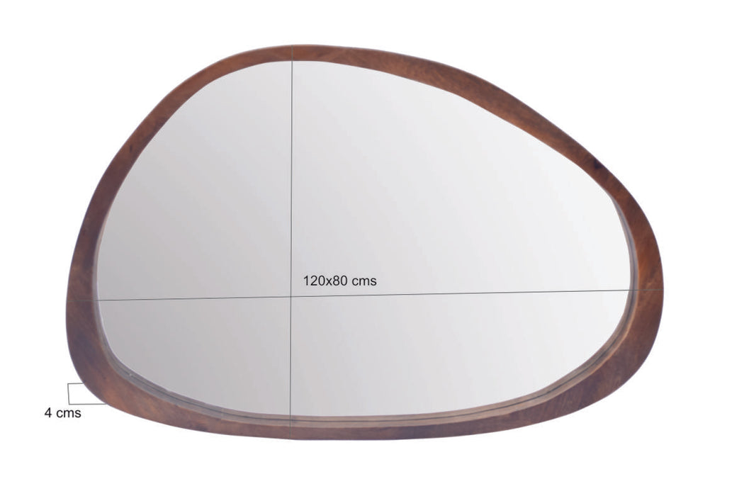 Eettafel Mangohout Bruin 120 cm - Mangohouthout / gecoat staal - 30972-Eettafels-Brix