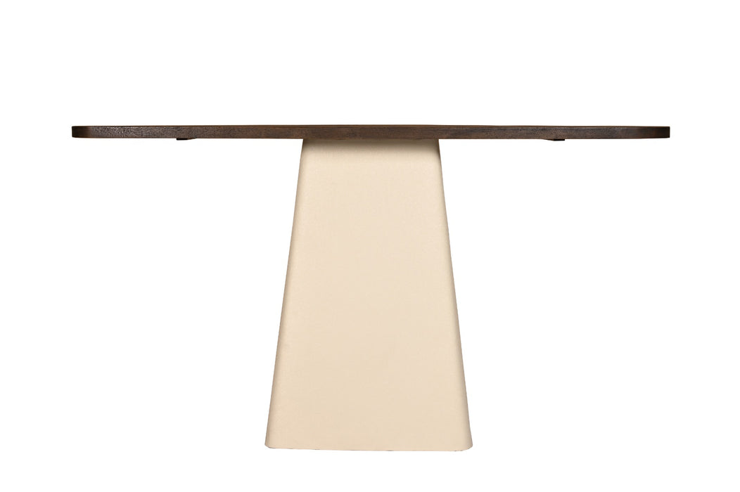 Eettafel Mangohout Crème wit 140x40 cm-Eettafels-Brix