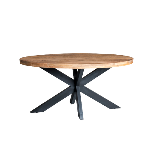 Eettafel Mangohout Naturel hout 160x90 cm - 13407-Eettafels-Brix
