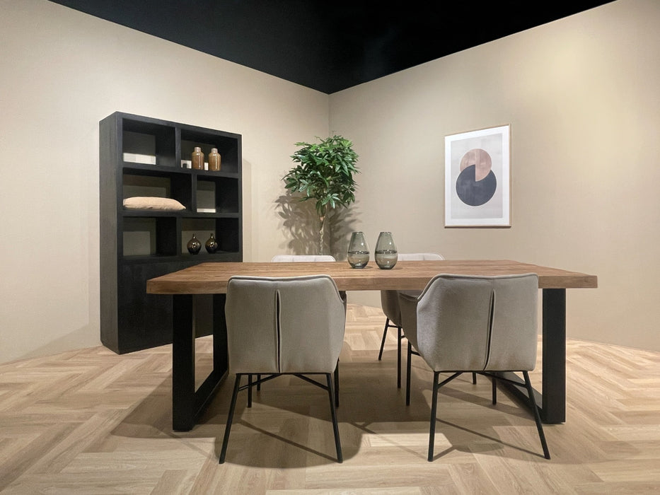 Eettafel Mangohout Naturel hout 200x100 cm - 11995-Eettafels-Brix