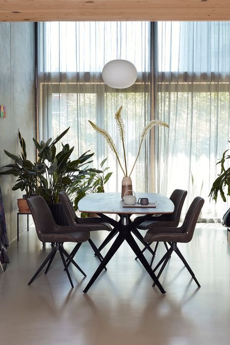 Eettafel Mangohout Naturel hout 240x100 cm - 13632-Eettafels-Brix