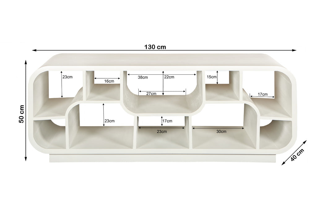 Eettafel Mangohout Wit 130x40 cm-Eettafels-Brix