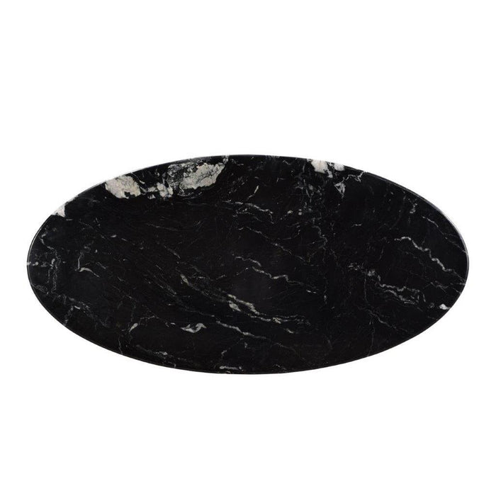 Eettafel Marble Marmer Zwart 180x90 cm-Eettafels-Livingfurn