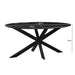 Eettafel Marble Marmer Zwart 180x90 cm-Eettafels-Livingfurn