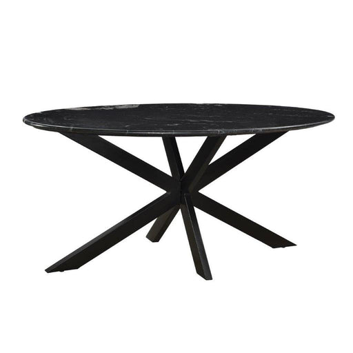 Eettafel Marble Marmer Zwart 180x90 cm-Eettafels-Livingfurn