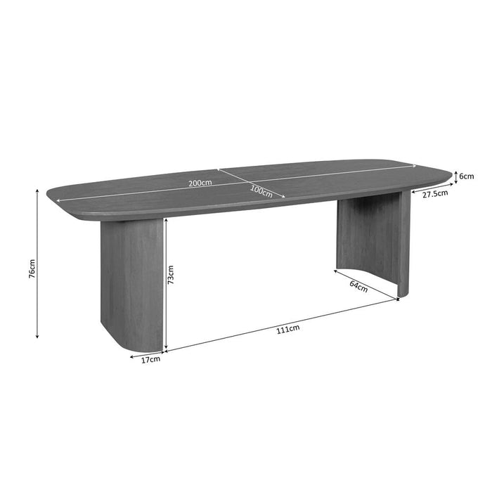 Eettafel Maré Bruin - 200 cm-Eettafels-Starfurn