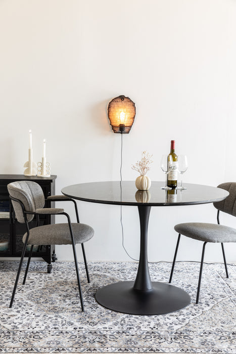 Eettafel Maru MDF Zwart Ø110x75 cm-Eettafels-Creating Home