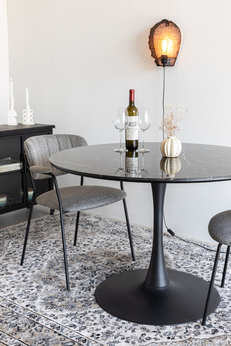 Eettafel Maru MDF Zwart Ø110x75 cm-Eettafels-Creating Home