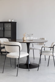 Eettafel Maru MDF Zwart Ø110x75 cm-Eettafels-Creating Home