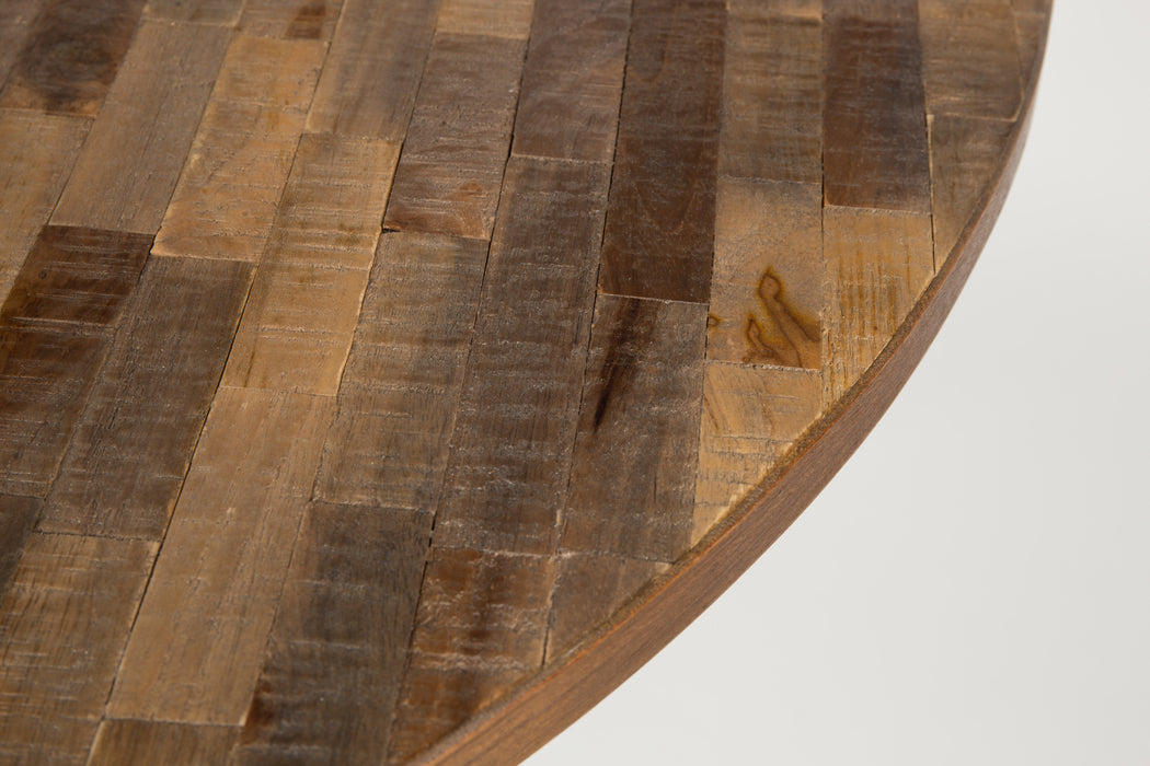 Eettafel Mo 110 Teak Hout Naturel Ø110x76 cm-Eettafels-Creating Home