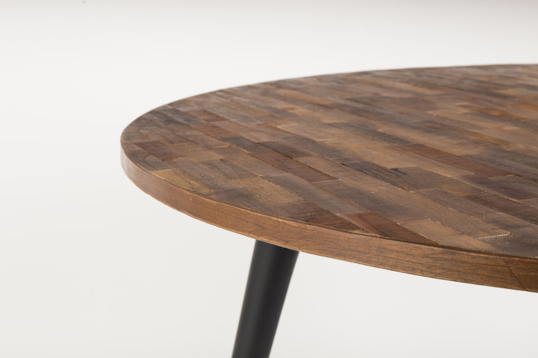 Eettafel Mo 110 Teak Hout Naturel Ø110x76 cm-Eettafels-Creating Home