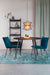 Eettafel Mo 110' Teak Hout Zwart Ø110x76 cm-Eettafels-Creating Home