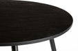 Eettafel Mo 110' Teak Hout Zwart Ø110x76 cm-Eettafels-Creating Home
