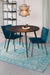 Eettafel Mo 110' Teak Hout Zwart Ø110x76 cm-Eettafels-Creating Home