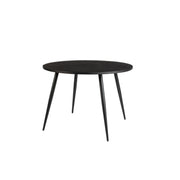 Eettafel Mo 110' Teak Hout Zwart Ø110x76 cm-Eettafels-Creating Home