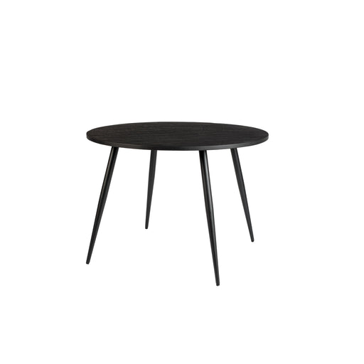 Eettafel Mo 110' Teak Hout Zwart Ø110x76 cm-Eettafels-Creating Home