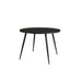 Eettafel Mo 110' Teak Hout Zwart Ø110x76 cm-Eettafels-Creating Home