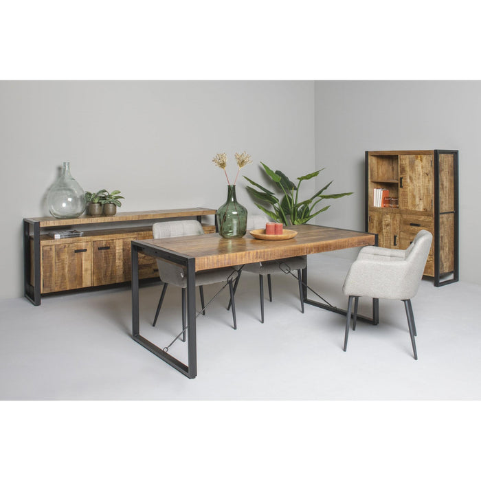 Eettafel Nairobi Mangohout Naturel hout 140x80 cm-Eettafels-Livingfurn