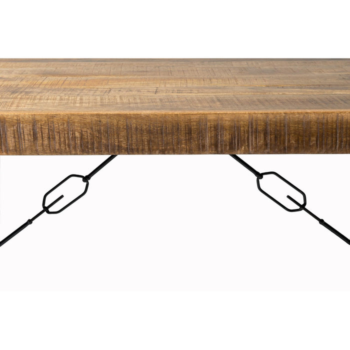 Eettafel Nairobi Mangohout Naturel hout 180x90 cm-Eettafels-Livingfurn