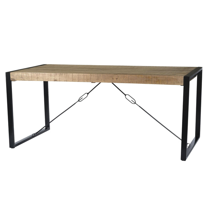 Eettafel Nairobi Mangohout Naturel hout 180x90 cm-Eettafels-Livingfurn