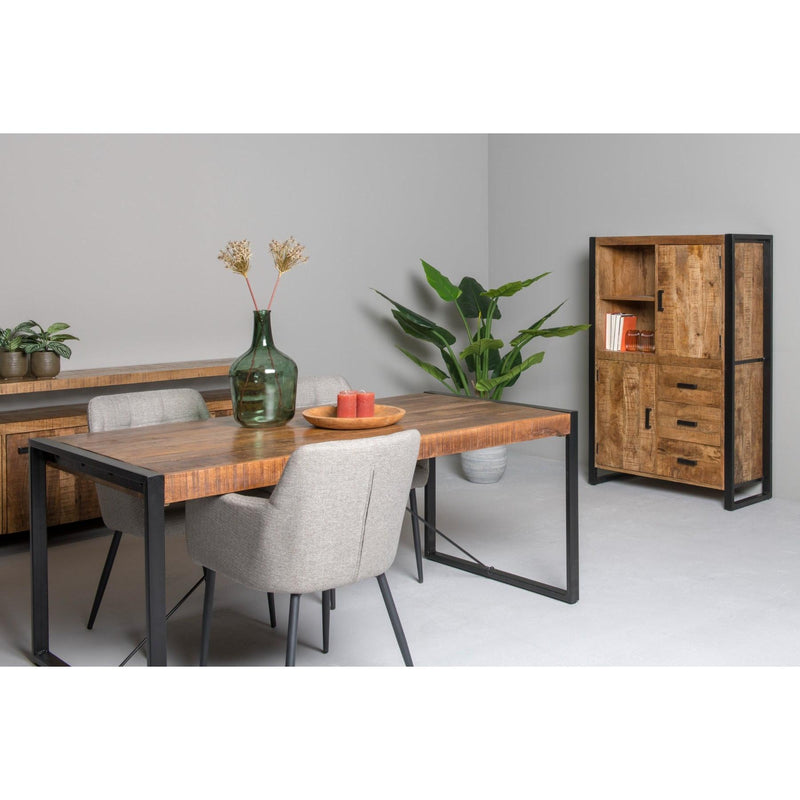 Eettafel Nairobi Mangohout Naturel hout 200x100 cm 12403-Eettafels-Livingfurn